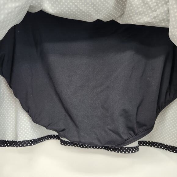 Lands' End Black White Polka Dot Swim Bottoms Plus Skirt Women's 20W - Picture 3 of 6
